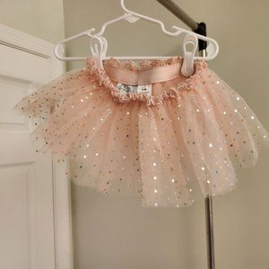 Danskin Freestyle Pink Ballet Tap Dance Tutu Skirt  Rhinestone Sparkles  4 - 6X